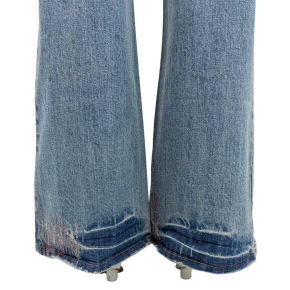 VTG NWT Abercrombie Distressed Rhinestone Beaded Embroidered Jeans | McBling Y2K - Picture 8 of 16